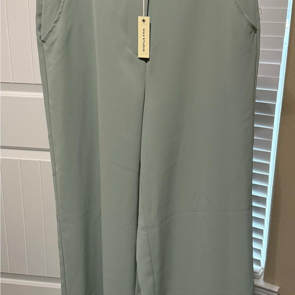 Max Studio Elegant Meadow Green Pantsuit